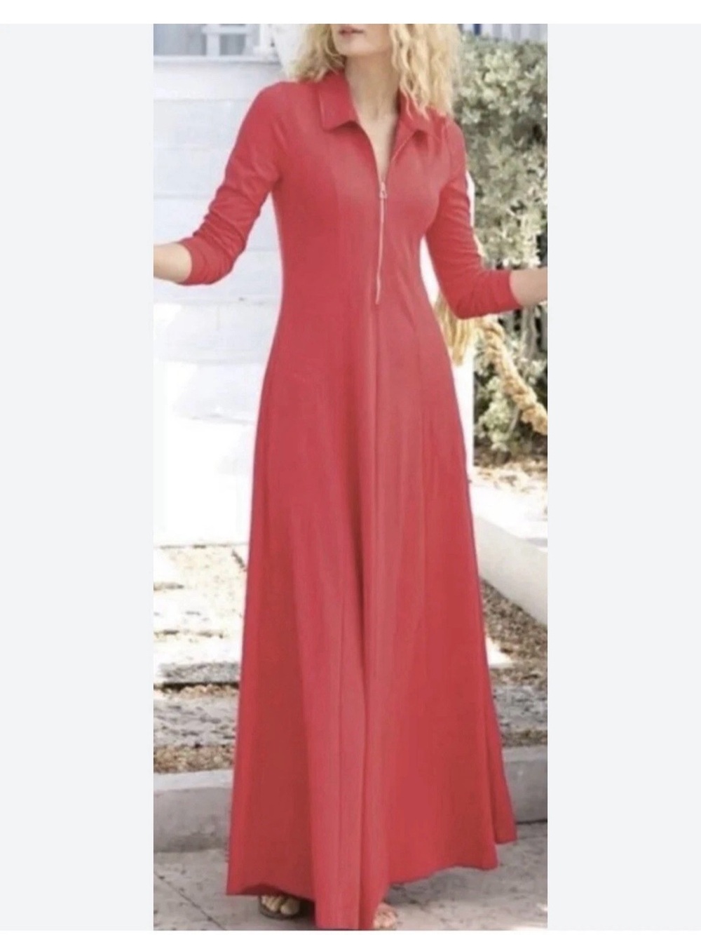 Soft Surroundings Swingtime Long Sleeve Maxi Dress Size XS‎
